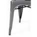 Bolero Bistro Steel Side Chairs Gun Metal Grey (4 Pack) Bolero