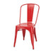 Bolero Bistro Steel Side Chair Red (4 Pack) Bolero