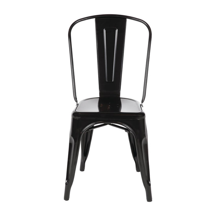 Galvanised Steel. Seat Height: 440mm. Stackable