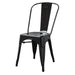 Bolero Bistro Steel Side Chairs Black (4 Pack) Bolero