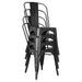 Bolero Bistro Steel Side Chairs Black (4 Pack) Bolero