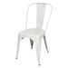 Bolero Bistro Steel Side Chair White (4 Pack) Bolero