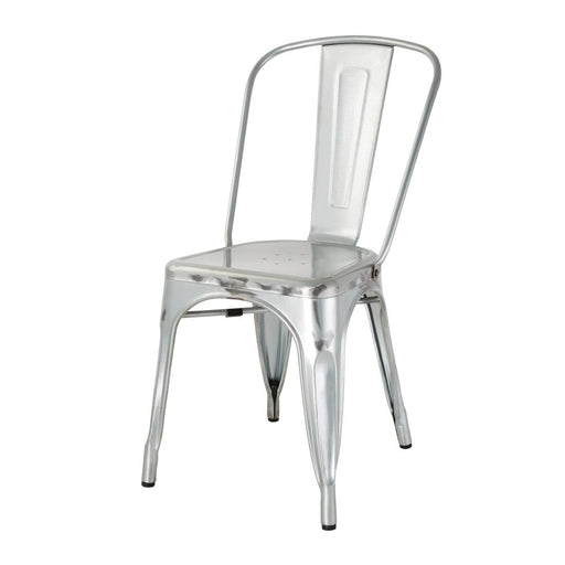 Galvanised Steel. Stackable. Seat Height: 442mm