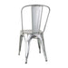 Bolero Bistro Galvanised Steel Side Chairs (4 Pack) Bolero