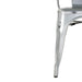 Bolero Bistro Galvanised Steel Side Chairs (4 Pack) Bolero