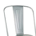 Bolero Bistro Galvanised Steel Side Chairs (4 Pack) Bolero