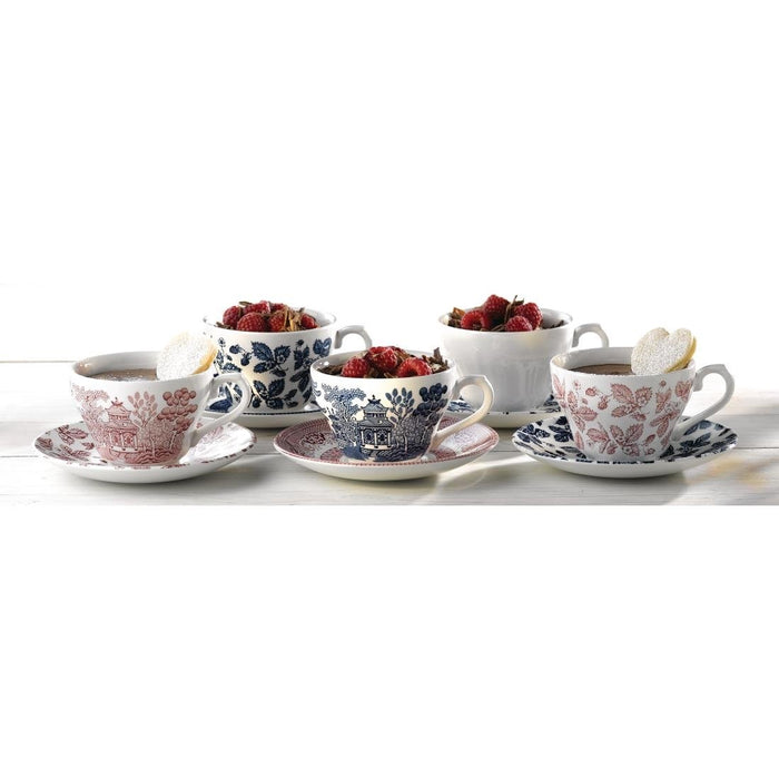 Churchill Vintage Prints Georgian Teacup Blue 200ml (12 Pack) Churchill