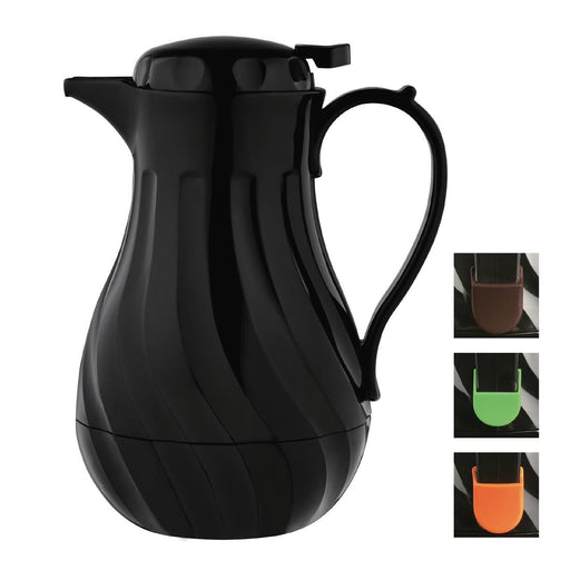 Olympia Insulated Swirl Jug Black 2Ltr Olympia