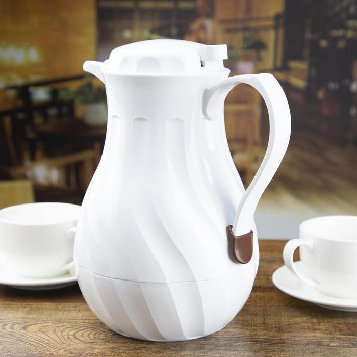 Olympia Insulated Swirl Jug White 2Ltr Olympia