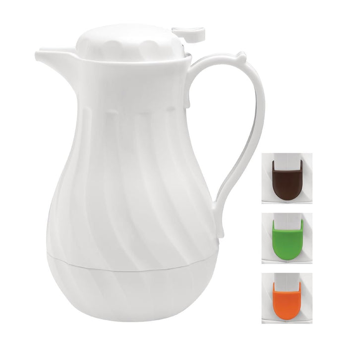 Olympia Insulated Swirl Jug White 2Ltr Olympia