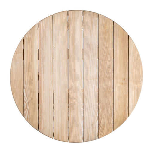Bolero Round Ash and Aluminium Table 600mm Bolero