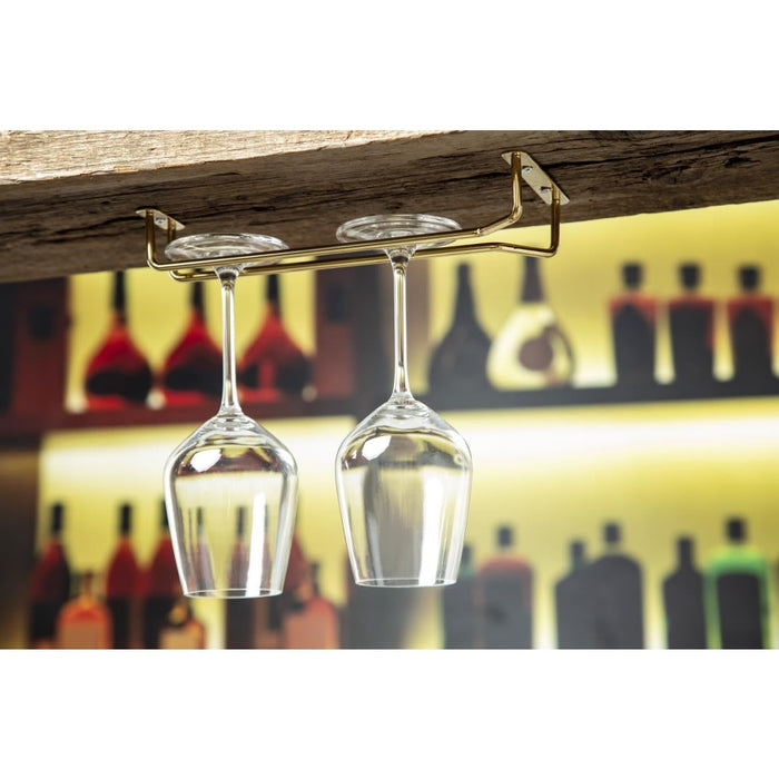 Beaumont Brass Wine Glass Rack 255mm Beaumont