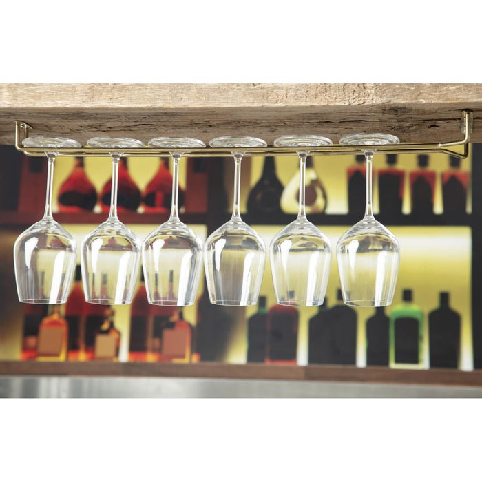 Beaumont Brass Wine Glass Rack 606mm Beaumont