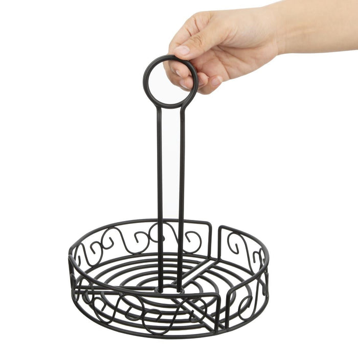 Olympia Wire Condiment Holder Black Olympia