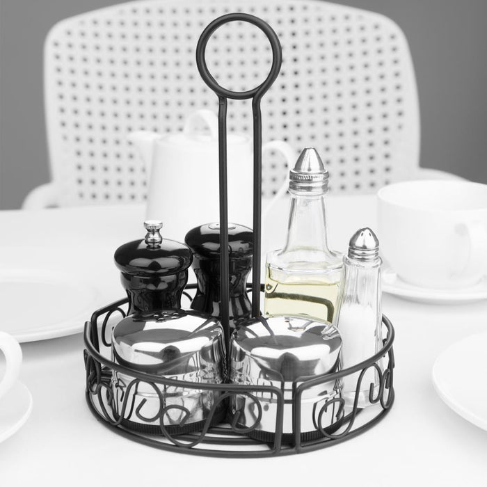 Olympia Wire Condiment Holder Black Olympia