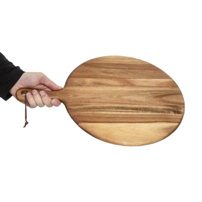 Olympia Acacia Wood Round Pizza Paddle Board 355mm Olympia