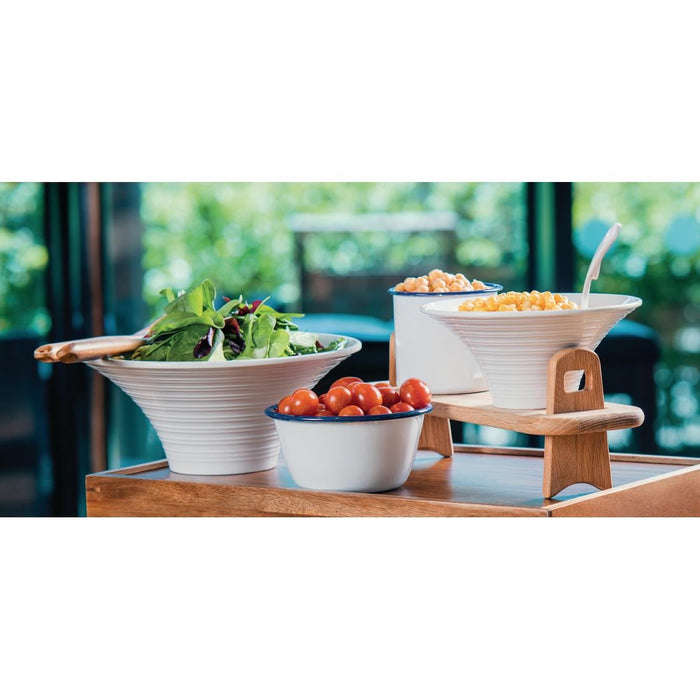 Olympia Enamel Pudding Bowls 155mm (6 Pack) Olympia