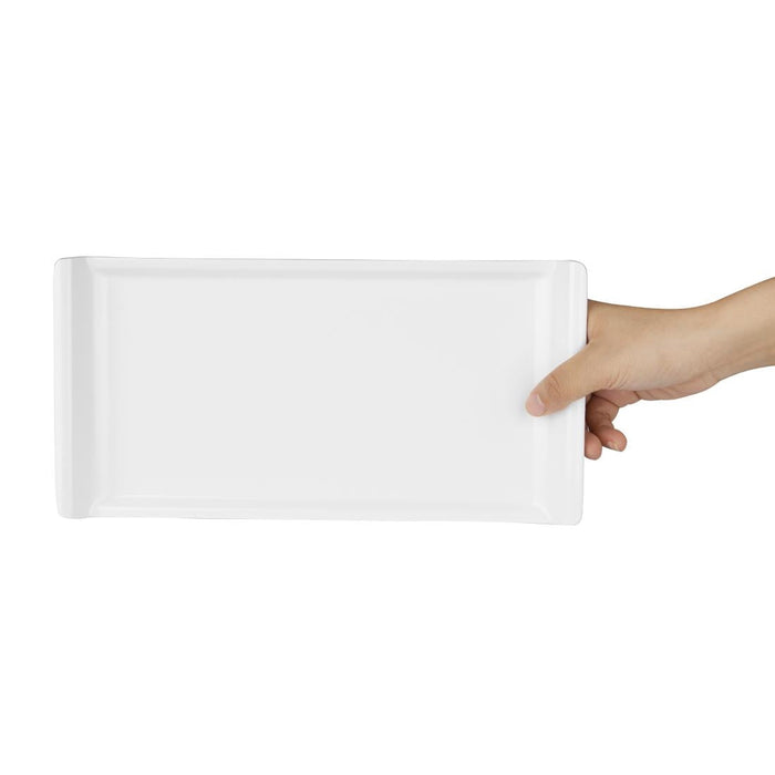 Olympia Kristallon Melamine Platter White 300 x 150mm Olympia