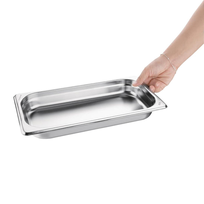 Vogue Stainless Steel 1/3 Gastronorm Tray 40mm Vogue