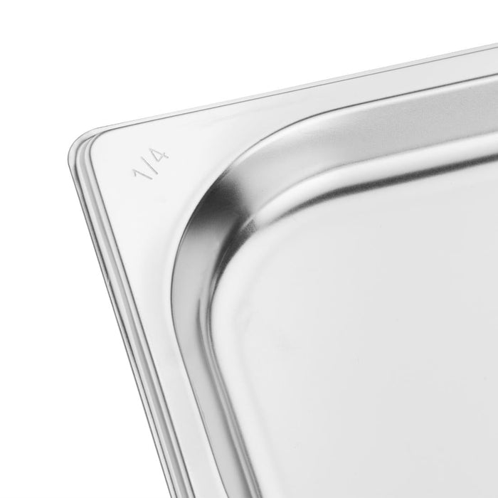 Vogue Stainless Steel 1/4 Gastronorm Tray 20mm Vogue
