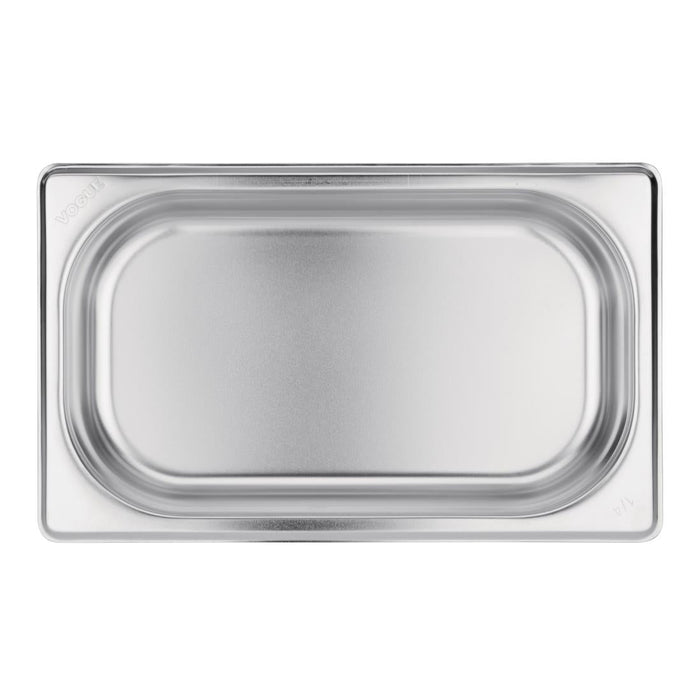 Vogue Stainless Steel 1/4 Gastronorm Tray 40mm Vogue