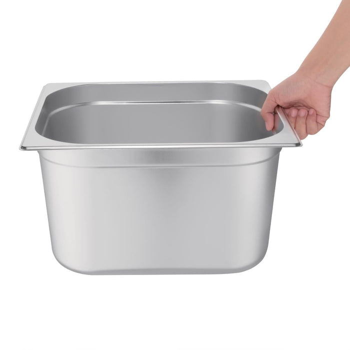 Vogue Stainless Steel Gastronorm 2/3 Tray 200mm Vogue