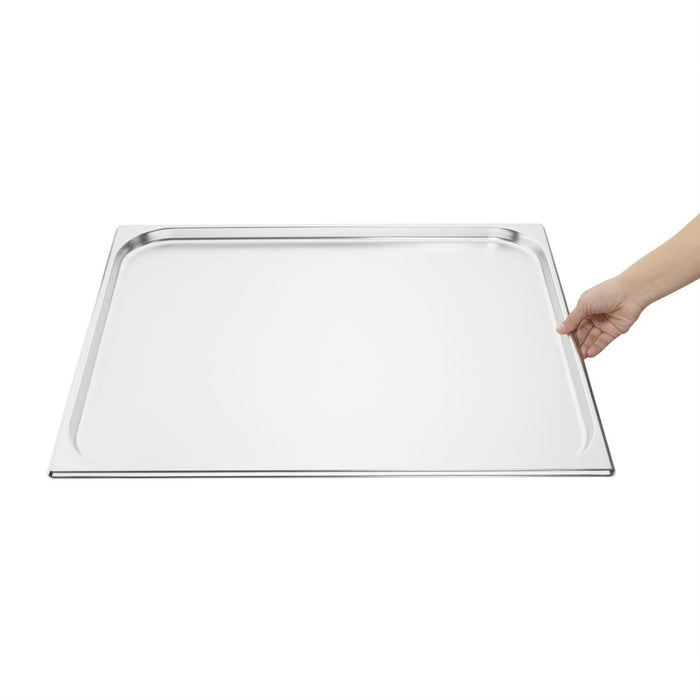 Vogue Stainless Steel 2/1 Gastronorm Tray 20mm Vogue
