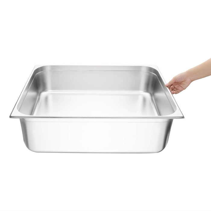 Vogue Stainless Steel 2/1 Gastronorm Tray 200mm Vogue