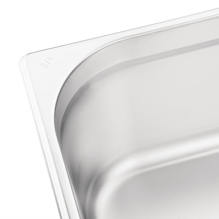 Vogue Stainless Steel 2/1 Gastronorm Tray 200mm Vogue