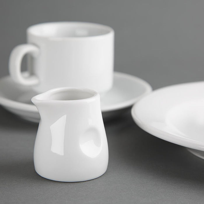 Olympia Whiteware Dimpled Milk Jugs 70ml (6 Pack) Olympia