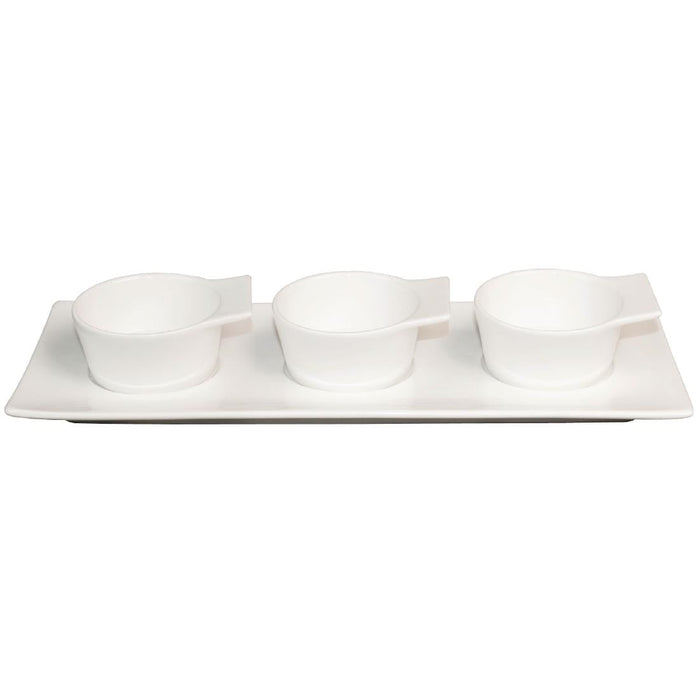Olympia Lumina Winged Ramekin Dish White 70mm (6 pack) Olympia