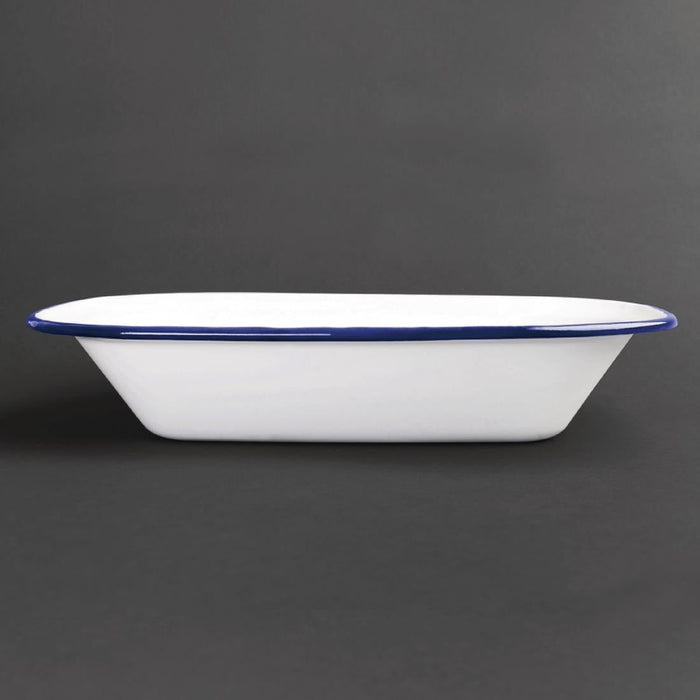 Olympia Enamel Dishes Rectangular 280 x 190mm (6 Pack) Olympia