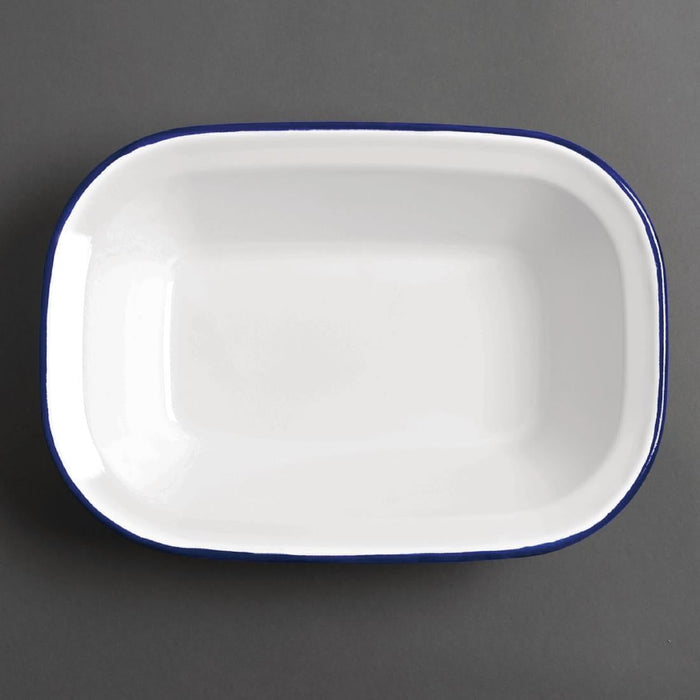 Olympia Enamel Dishes Rectangular 280 x 190mm (6 Pack) Olympia