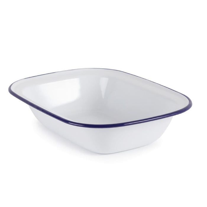 Olympia Enamel Dishes Rectangular 280 x 190mm (6 Pack) Olympia