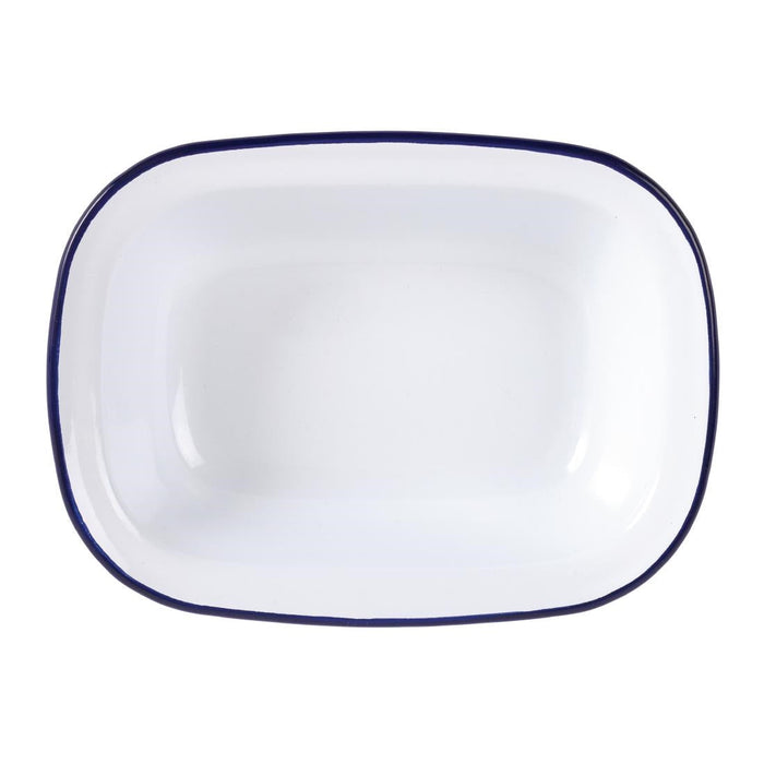Olympia Enamel Dishes Rectangular 280 x 190mm (6 Pack) Olympia
