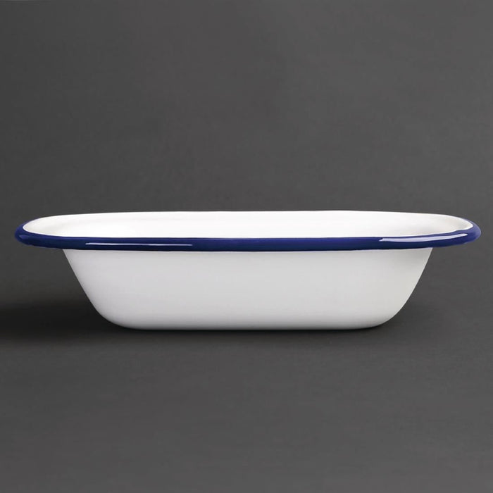 Olympia Enamel Pie Dishes Rectangular 180 x 135mm (6 Pack) Olympia