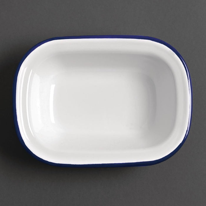 Olympia Enamel Pie Dishes Rectangular 180 x 135mm (6 Pack) Olympia