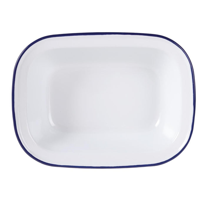 Olympia Enamel Pie Dishes Rectangular 180 x 135mm (6 Pack) Olympia