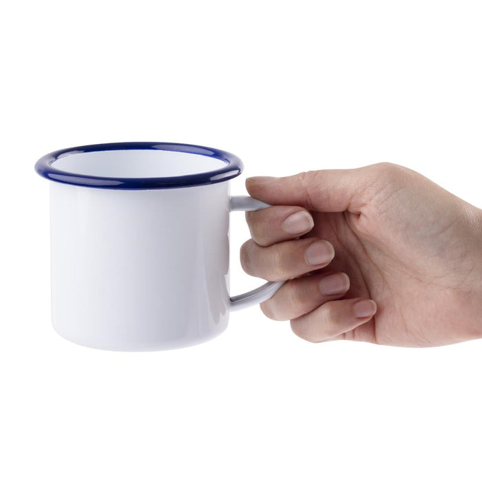 Olympia Enamel Mugs 350ml (6 Pack) Olympia