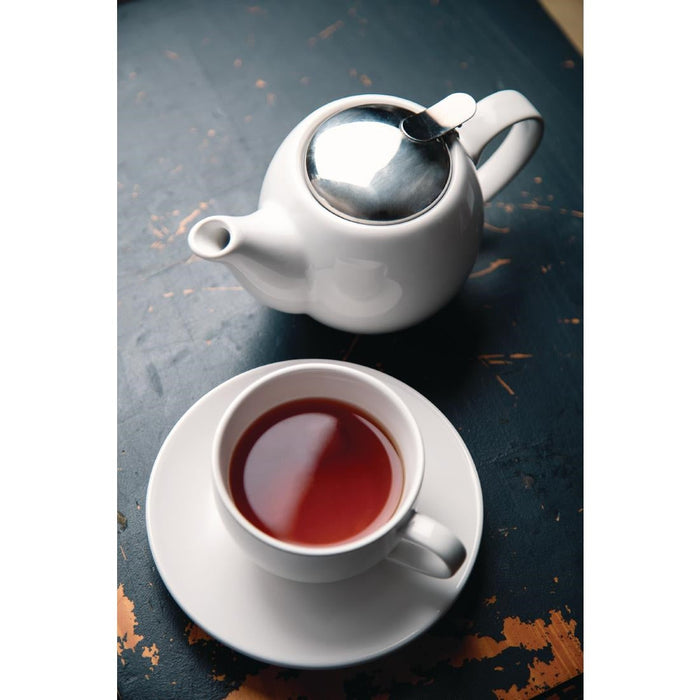 Olympia Cafe Teapot White 510ml 17.2fl oz Olympia
