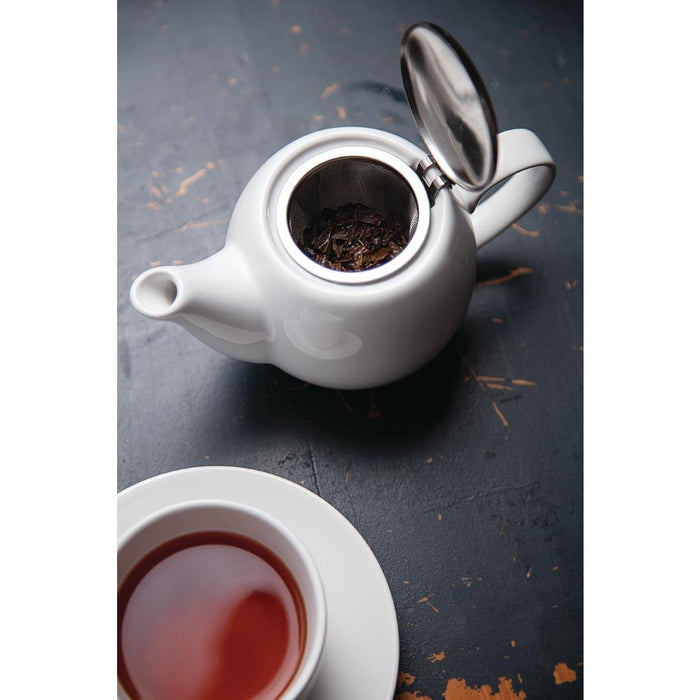 Olympia Cafe Teapot White 510ml 17.2fl oz Olympia