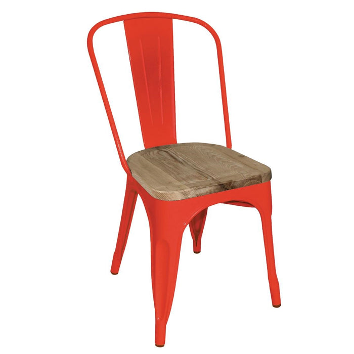 Galvanised Steel. Ash Seat. Stackable. Seat Height: 445mm. FSC 100%