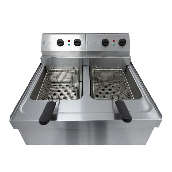 Parry Twin Tank Twin Basket Free Standing Electric Fryer NPDPF6 Parry