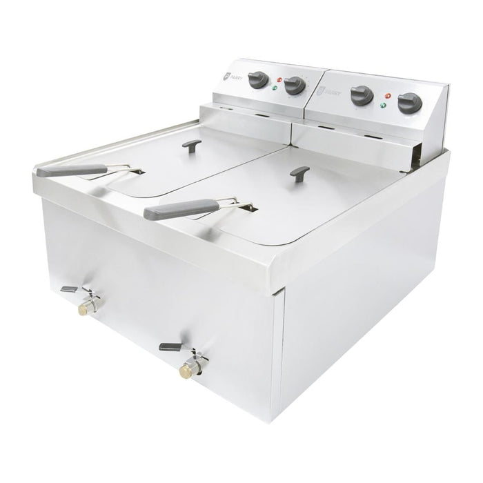Parry Twin Tank Twin Basket Countertop Electric Fryer NPDF3 Parry