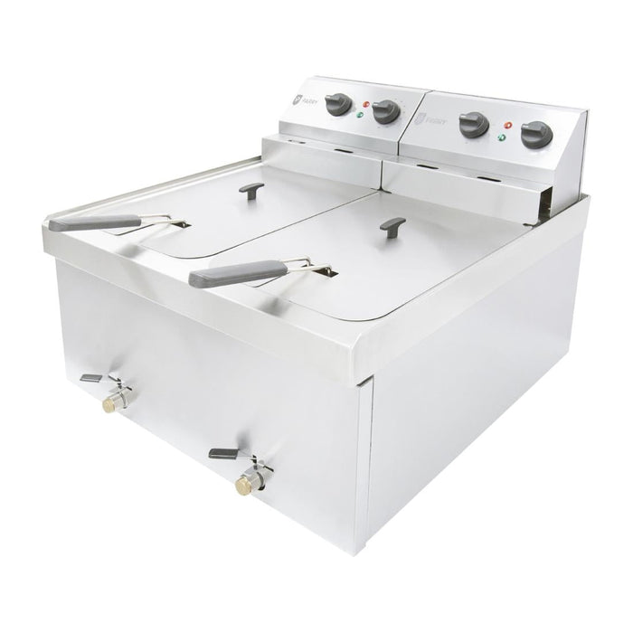 Parry Twin Tank Twin Basket Countertop Electric Fryer NPDF6 Parry