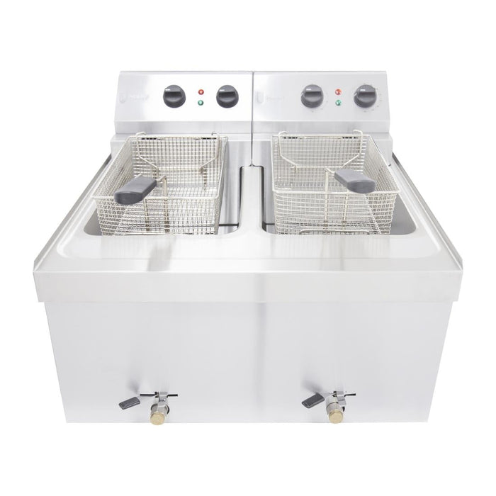 Parry Twin Tank Twin Basket Countertop Electric Fryer NPDF6 Parry