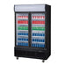 Polar G-Series Upright Hinged Door Display Cooler with Light Box 950Ltr Black Polar