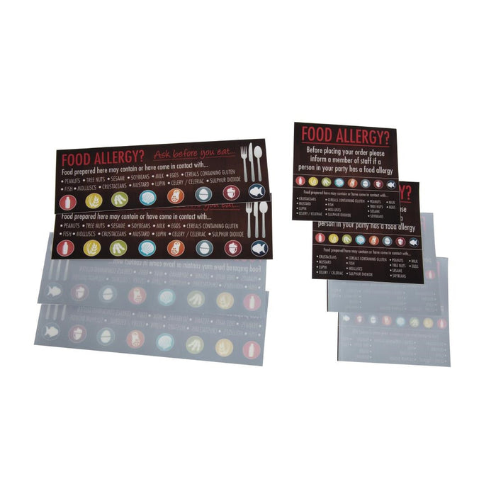 Food Allergen Window and Wall Stickers (8 Pack) Mileta