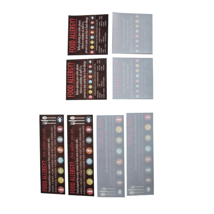 Food Allergen Window and Wall Stickers (8 Pack) Mileta