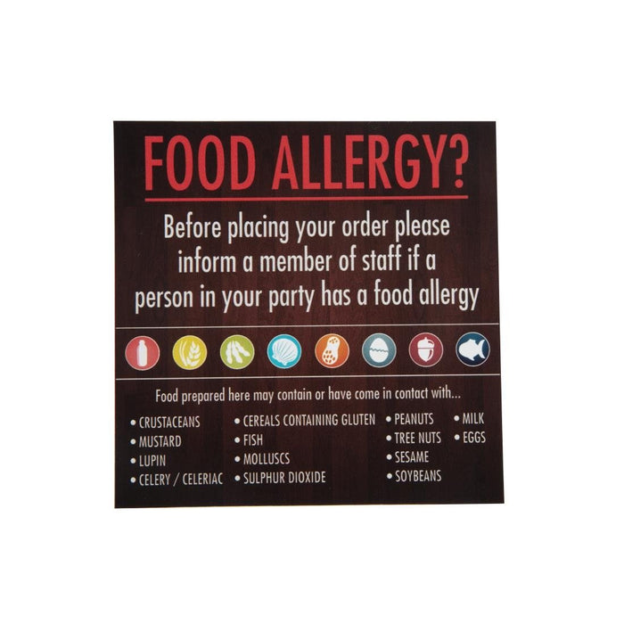 Food Allergen Window and Wall Stickers (8 Pack) Mileta